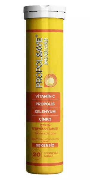 Propolsave Imuguard 20 Efervesan | Vitamin C Propolis Selenyum Çinko