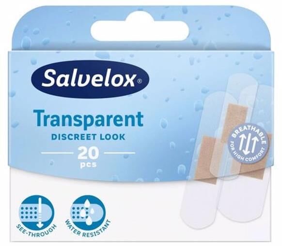 Salvelox Suya Dayanıklı Şeffaf Yara Bandı 20 Adet