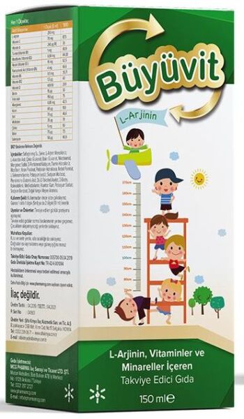 Büyüvit Multivitamin L-Arginin Şurup 150ml