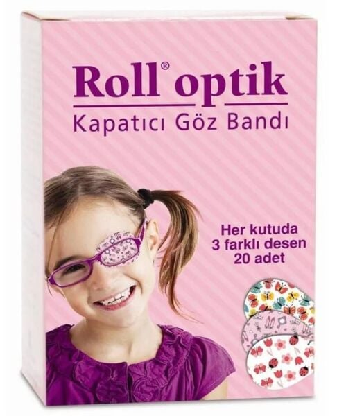 Roll Optik Kapatıcı Göz Bandı Kız 50 Adet | 3 Farklı Desen
