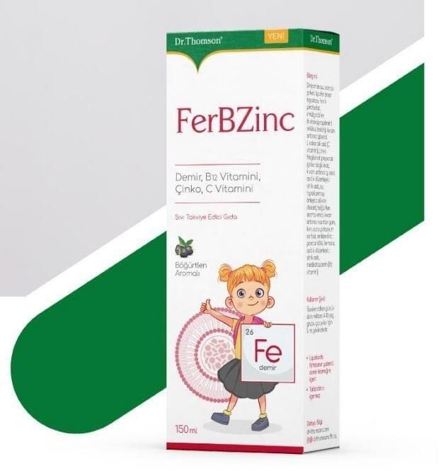 Dr. Thomson FerbZinc Şurup 150ml | Demir, B12 Vitamini, Çinko