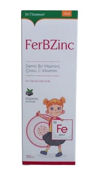 Dr. Thomson FerbZinc Şurup 150ml | Demir, B12 Vitamini, Çinko