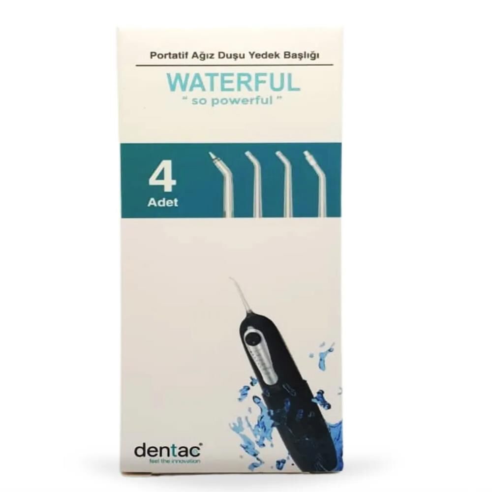 Dentac Waterfull Portatif Ağız Temizleme Duşu 4 Adet Yedek Uç