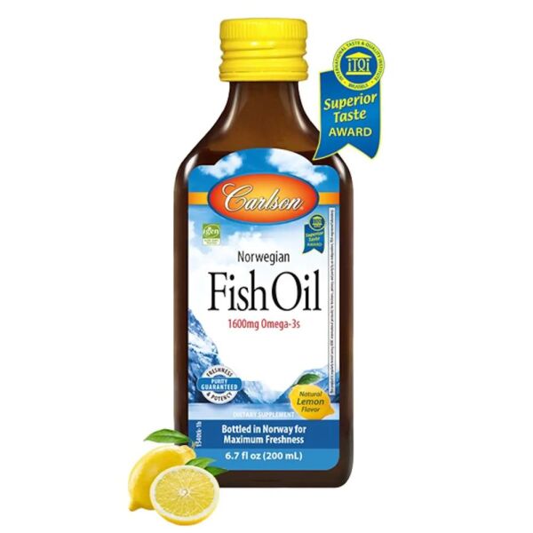 Carlson Norwegian Fish Oil 1600mg Omega 3 Şurup 200ml | Limon Aromalı
