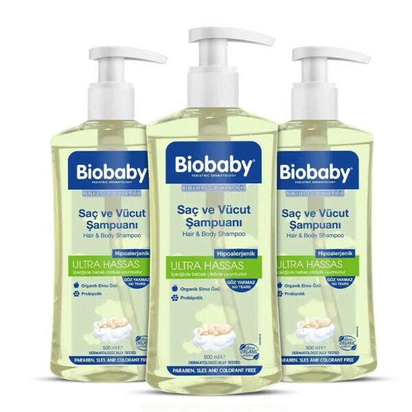Biobaby Bebek Şampuanı 500ml Avantajlı Paket | 3 Al 2 Öde