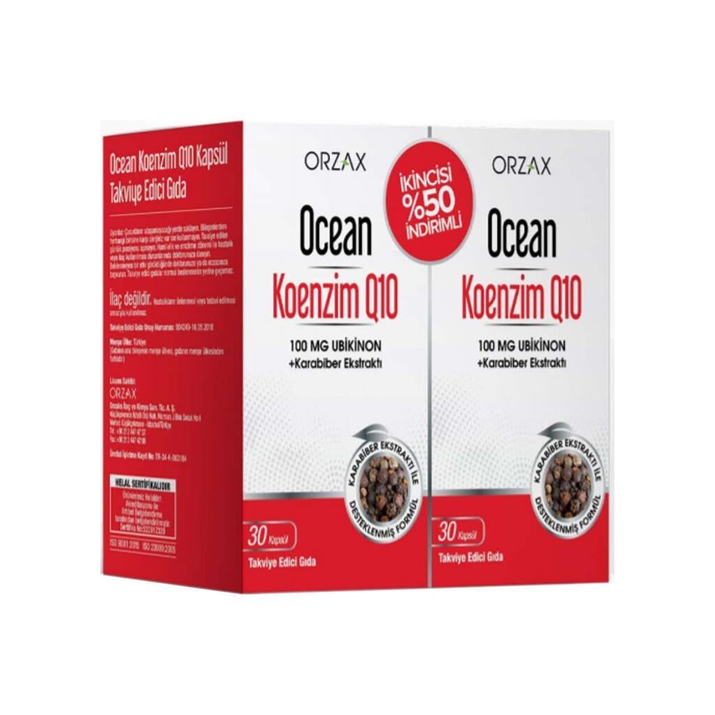 Ocean Koenzim Q10 100mg 30 Kapsül | İkincisi %50 İndirimli