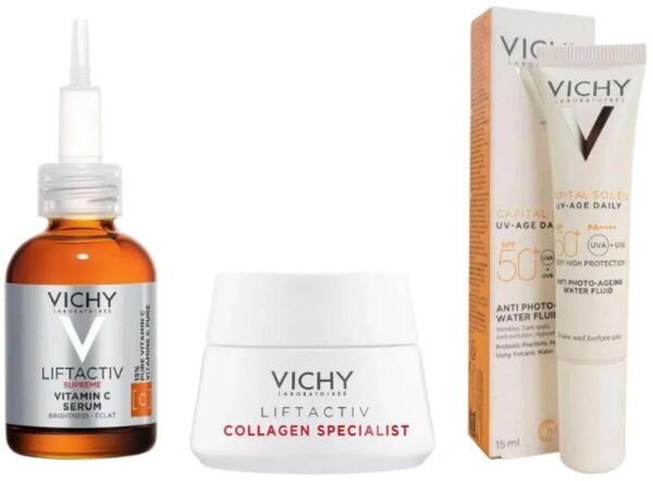 Vichy Lifactiv Antioksidan Aydınlatıcı Bakım Rutini Seti 3'lü