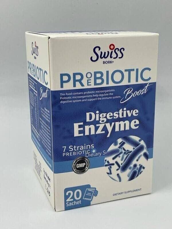 Swiss Bork Digestive Enzyme  20 Saşe | Pro-Probiotic Boost