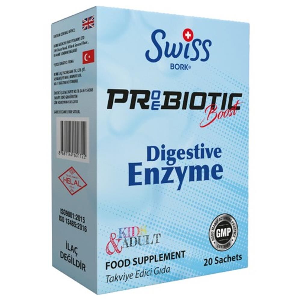 Swiss Bork Digestive Enzyme  20 Saşe | Pro-Probiotic Boost