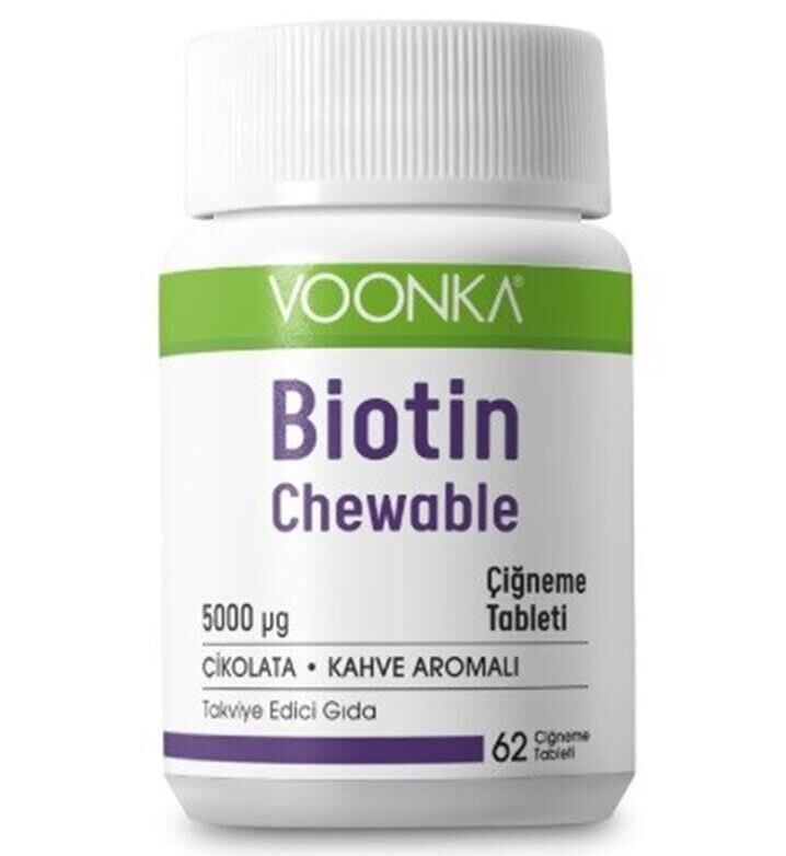 Voonka Biotin Chewable Takviye Edici Gıda 62 Tablet