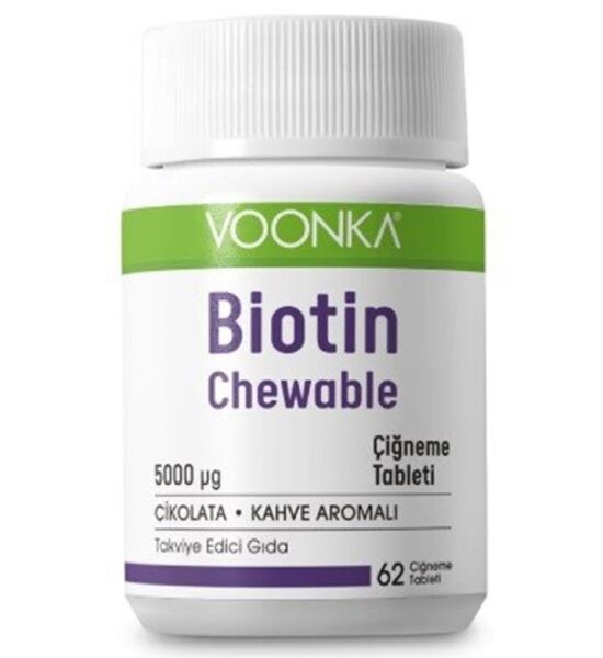 Voonka Biotin Chewable Takviye Edici Gıda 62 Tablet