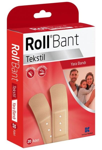 Roll Bant Tekstil Yara Bandı 20 Adet