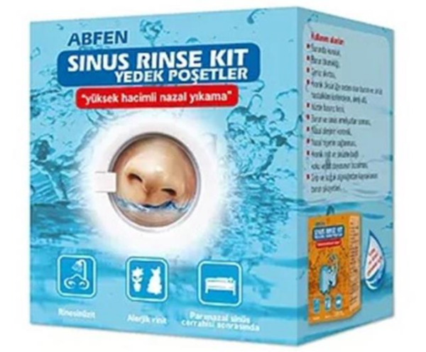 Abfen Sinus Rinse Yetişkin Nazal Yıkama Yedek Poşet 50 Adet