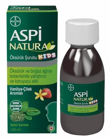 Aspinatura Kids Şurup 120ml | Vanilya ve Çilek Aromalı