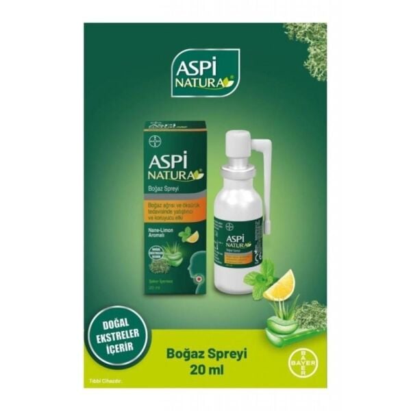 Aspinatura Boğaz Spreyi 20ml | Nane ve Limon Aromalı