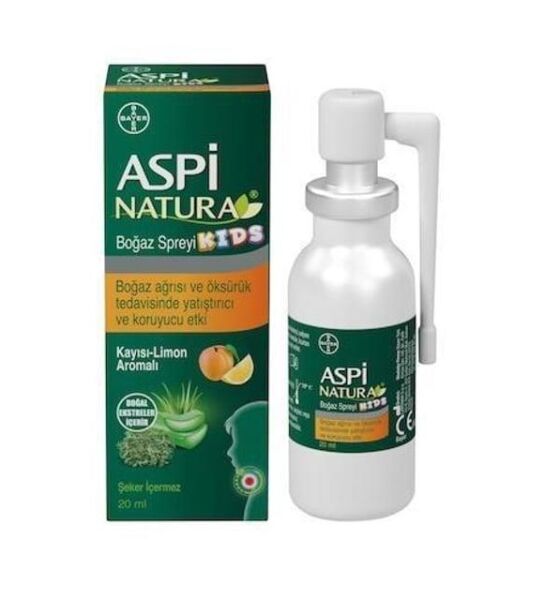 Aspinatura Kids Boğaz Spreyi 20ml | Kayısı ve Limon Aromalı