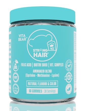 Vita Bear Strong Hair Biotin İçeren Gummy 60 Adet | Çiğnenebilir Form