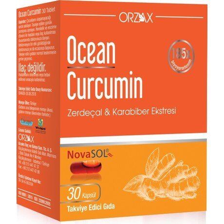 Orzax Ocean Curcumin Zerdeçal Ekstresi 30 Kapsül
