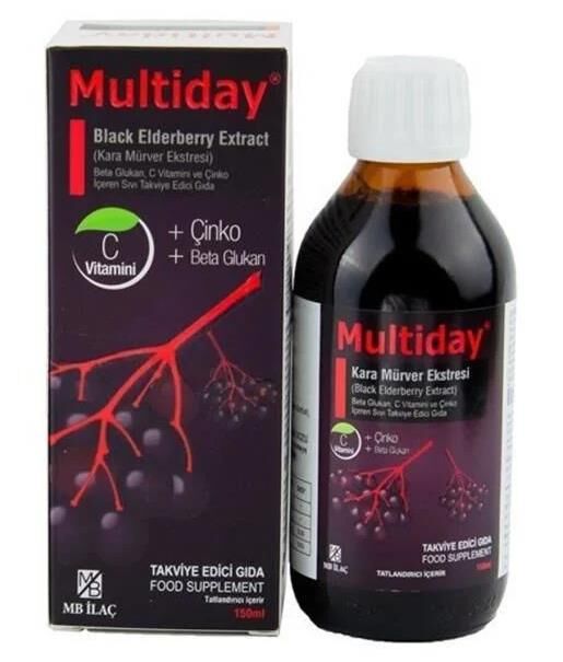Multiday Kara Mürver Ekstresi Beta Glukan Şurup 150ml