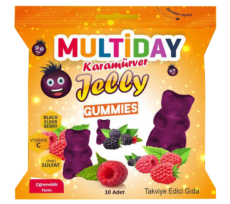Multiday Kara Mürver Özütü Gummies Çiğneme Tableti 10 Adet