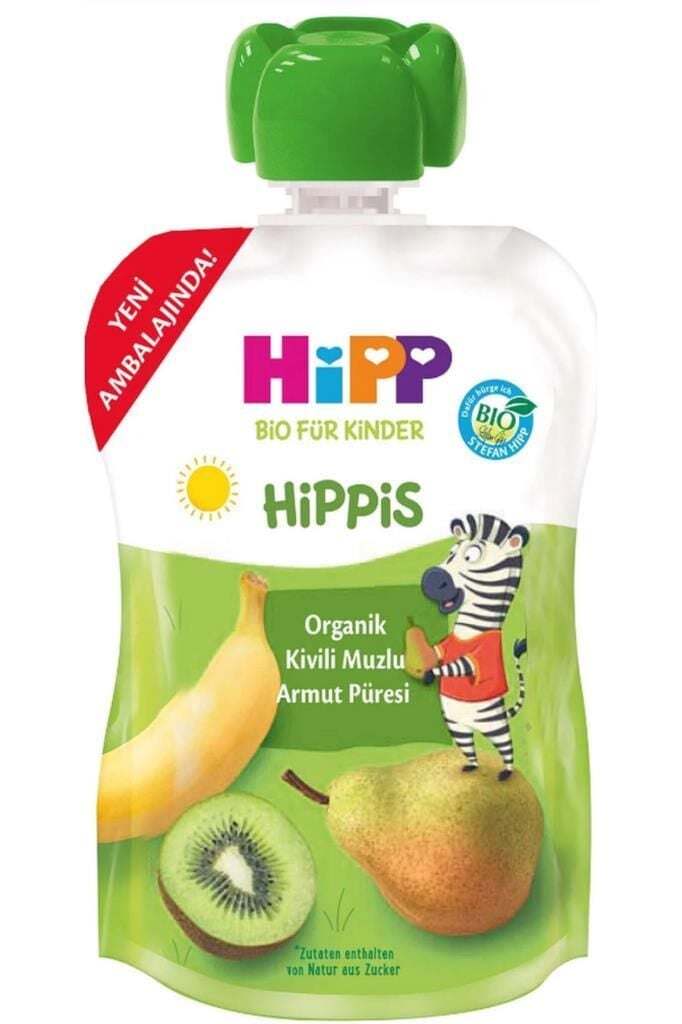 Hipp Organik Meyve Püresi 100g | Kivi Muz Armut