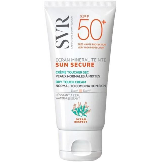 SVR Sun Secure Ecran Tinted Mineral Dry Touch Cream SPF50+ 60g | Normal ve Karma Ciltler