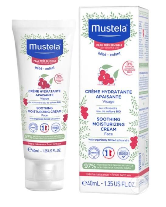 Mustela Soothing Moisturizing Cream 40ml | Hassas Ciltler İçin Yüz Kremi