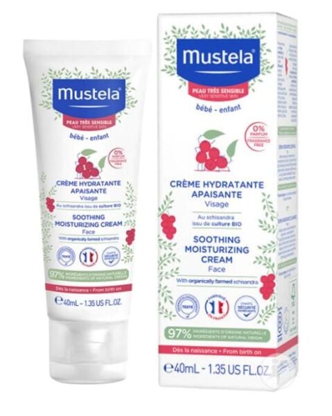 Mustela Soothing Moisturizing Cream 40ml | Hassas Ciltler İçin Yüz Kremi