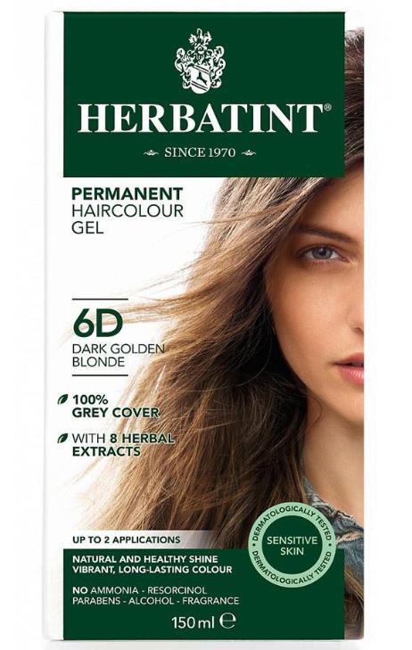 Herbatint 6D Dark Golden Blonde Hair Color | Koyu Altın Sarısı Saç Boyası