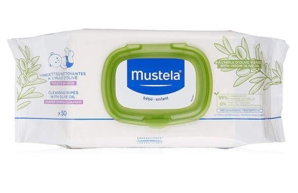 Mustela Cleansing Wipes With Olive Oil | Zeytinyağ İçeren Islak Mendik 50 Adet