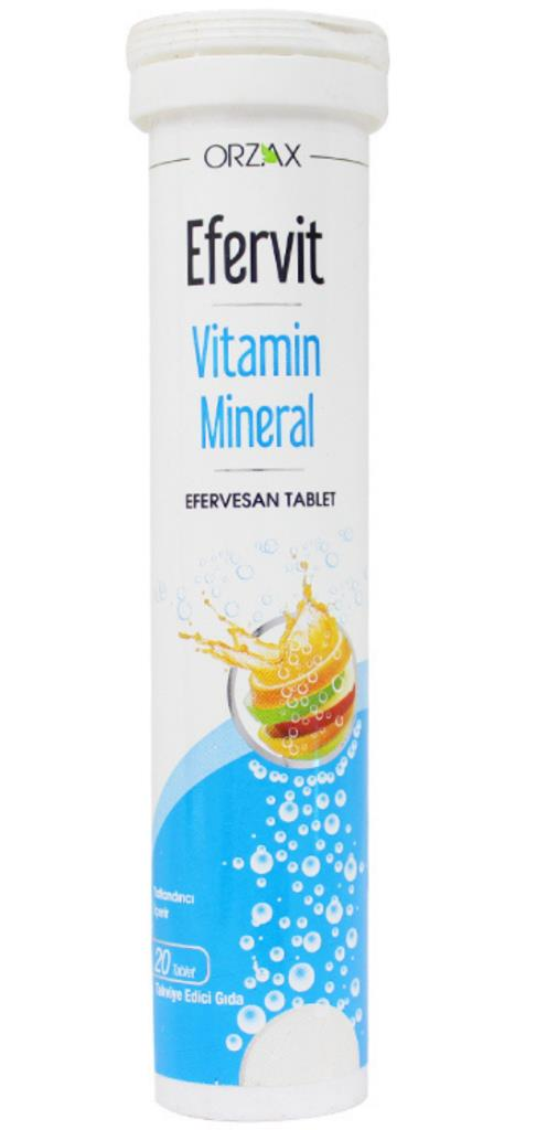 Orzax Efervit Vitamin Mineral Effervesan 20 Tablet