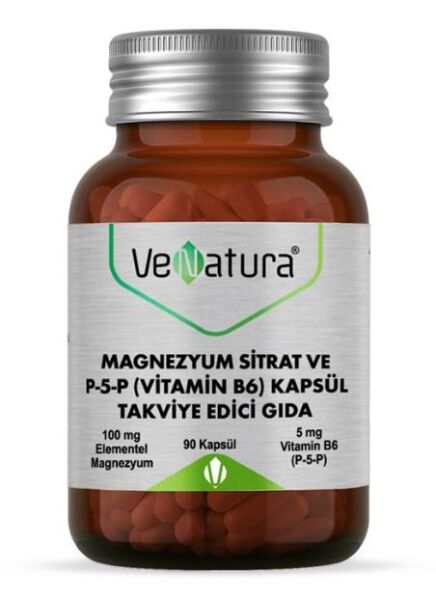 Venatura Magnezyum Sitrat P-5-P (Vitamin B6) 90 Kapsül
