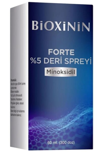 Bioxinin Forte Minoksidil Sprey 60ml | Dökülme Karşıtı %5  Deri Spreyi