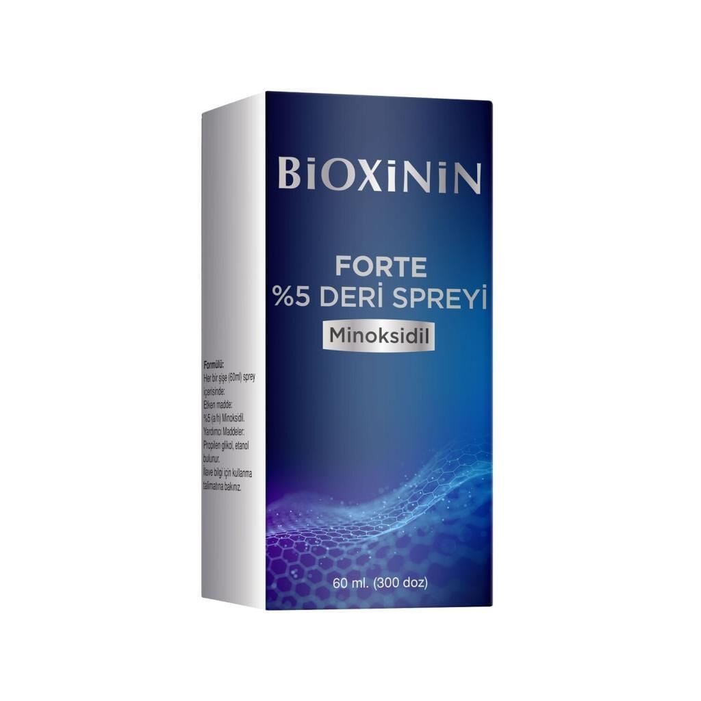 Bioxinin Forte Minoksidil Sprey 60ml | Dökülme Karşıtı %5  Deri Spreyi