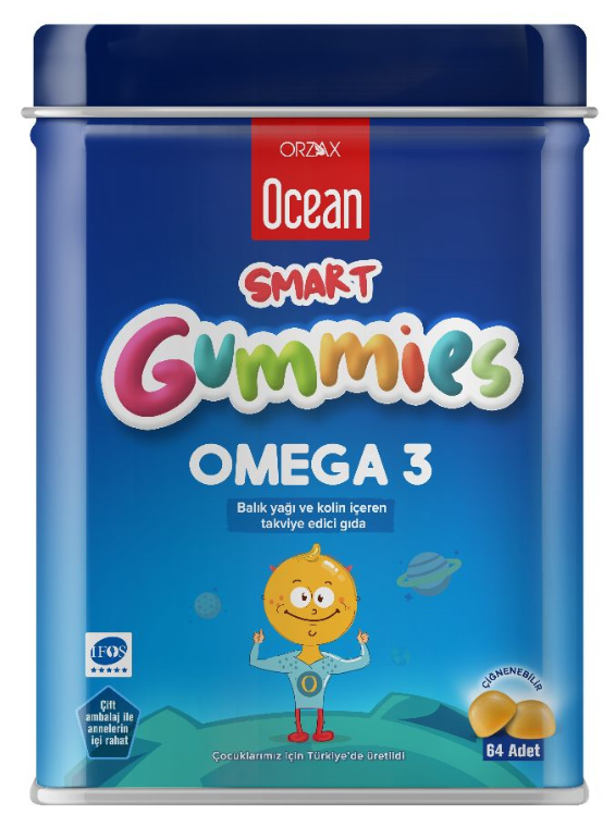 Orzax Ocean Smart Gummies Omega-3 Çiğneme Tableti 64 Tablet