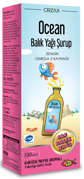 Orzax Ocean Balık Yağı Şurubu Karışık Meyve Aromalı 150ml