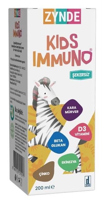 Zynde Kids Immuno Şurup 200ml | Kara Mürver- Beta Glukan