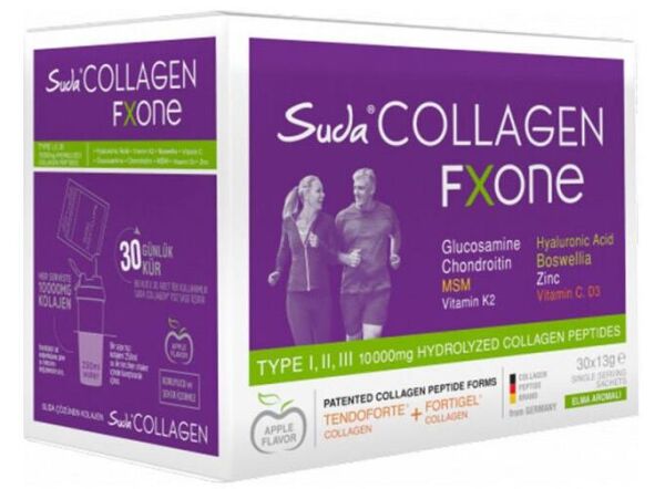 Suda Collagen FXone Glucosamine Chondroitin Type 1,2,3 Kolajen 13gr  | 30 Saşe