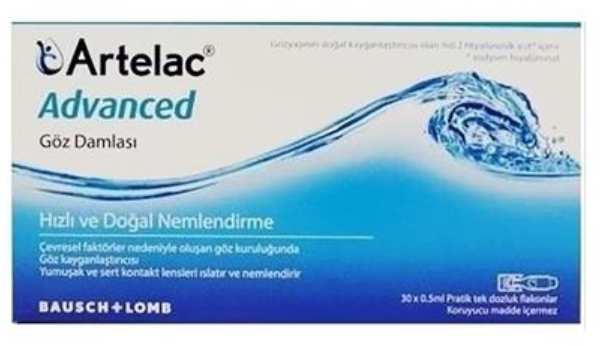 Bausch&Lomb Artelac Advanced Göz Damlası %0.2 0.5ml | 30 Flakon