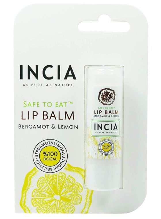 Incia Lip Balm Bergamot & Lemon 6gr | Bergamot Limon Özlü Besleyici Dudak Bakım Kremi