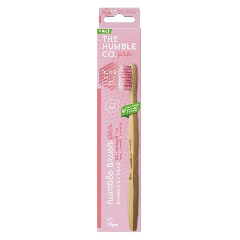 Humble Brush Pro Hexa Tech Diş Fırçası | Pembe