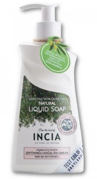 Incia Hassas Ciltler İçin Zeytinyağlı Doğal Sıvı Sabun 250ml