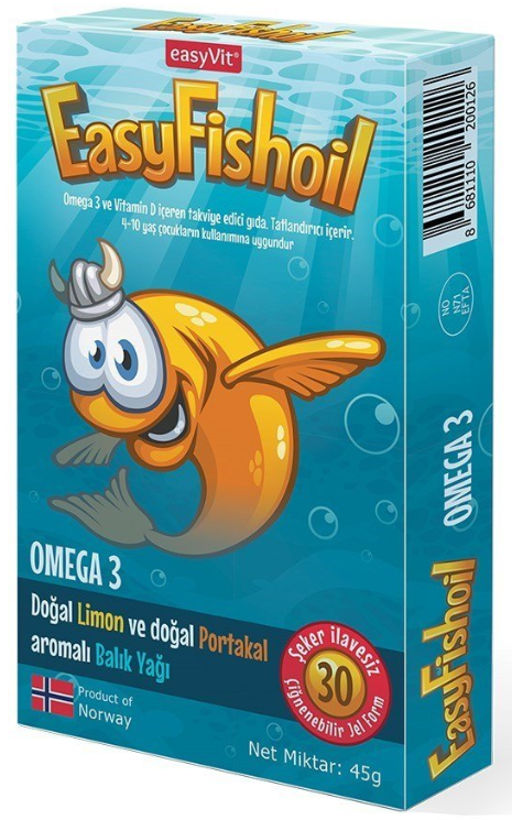 Easyvit EasyFishOil Kids Omega-3 Çiğnenebilir Jel