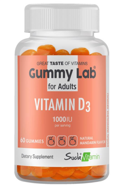 Gummy Lab Vitamin D3 1000IU 60 Gummies | Mandalina Aromalı