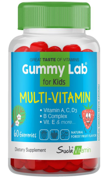 Gummy Lab Multivitamin Çocuk 60 Gummies | Çilek Aromalı