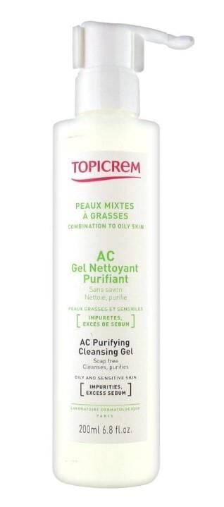 Topicrem AC Purifying Cleansing Gel 200ml | Yağlı ve Hassas Cilt Temizleyici Jel