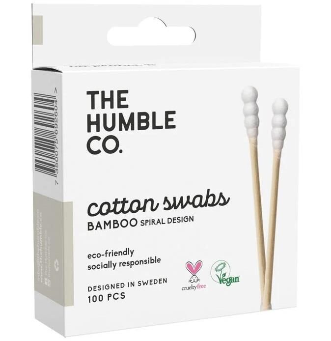 Humble Cotton Swabs Bamboo Beyaz Kulak Çubuğu Sipiral Tasarım 100 Adet