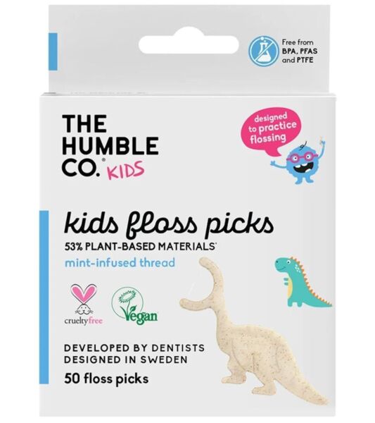 Humble Brush Kids Gloss Picks Kürdanlı Diş İpi 50 Adet