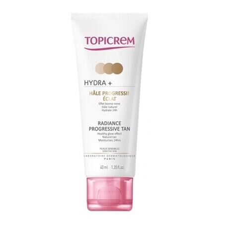 Topicrem Hydra+ Radiance Progressive Tan 40ml | Işıltı Etkili Doğal Bronzluk Kremi