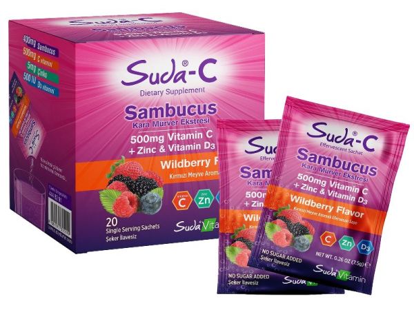 Suda Vitamin Suda-C Sambucus Wilderberry 20 Saşe